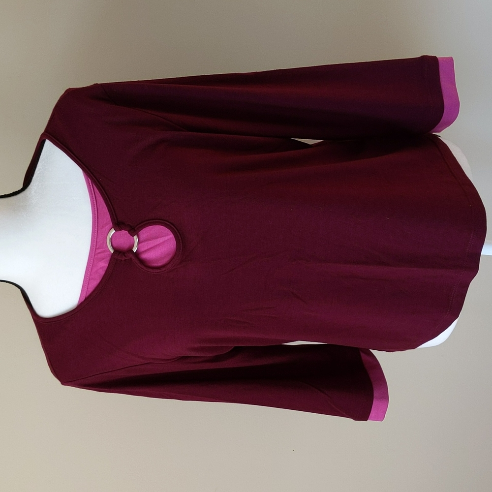 Susan Graver Style Two Tone O-Ring Insert Top M